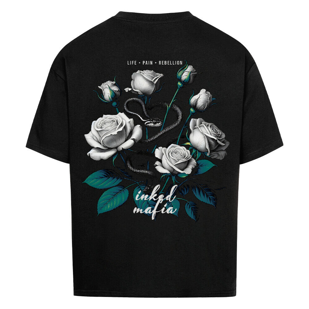 Rebellion - Heavy Oversized Backprint Shirt T-Shirt XS Schwarz Tattoo Fashion von inked-mafia.de. Dieses Teil gehört in jeden Kleiderschrank eines inked-rebels! Finde ideale Geschenke für Tätowierte, Tattoofans oder Tätowierer.