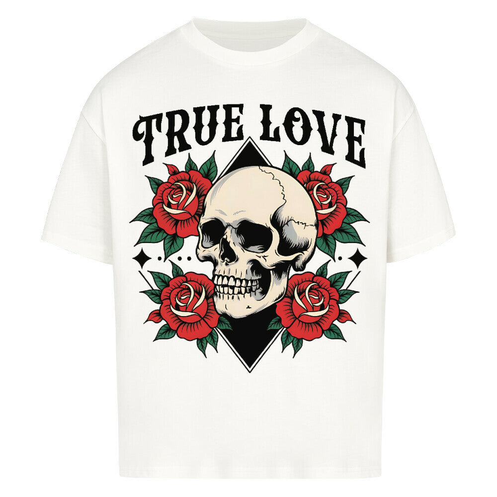 True Love - Heavy Oversized Shirt T-Shirt XS Weiß Tattoo Fashion von inked-mafia.de. Dieses Teil gehört in jeden Kleiderschrank eines inked-rebels! Finde ideale Geschenke für Tätowierte, Tattoofans oder Tätowierer.