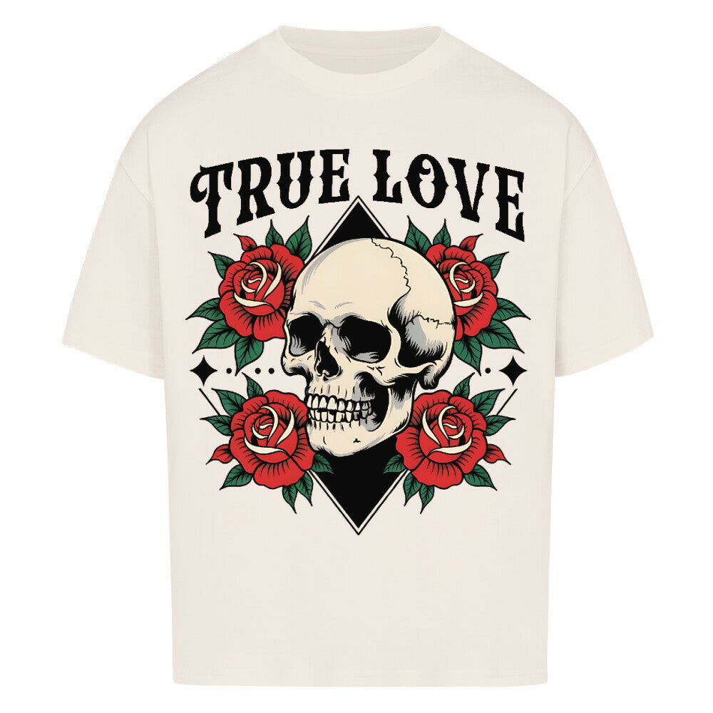 True Love - Heavy Oversized Shirt T-Shirt XS Beige Tattoo Fashion von inked-mafia.de. Dieses Teil gehört in jeden Kleiderschrank eines inked-rebels! Finde ideale Geschenke für Tätowierte, Tattoofans oder Tätowierer.