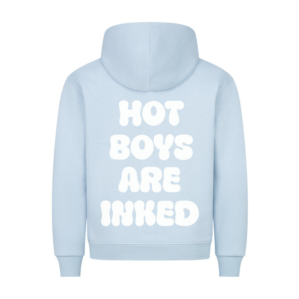 Hot Boys - Backprint Hoodie Hoodie S Hellblau Tattoo Fashion von inked-mafia.de. Dieses Teil gehört in jeden Kleiderschrank eines inked-rebels! Finde ideale Geschenke für Tätowierte, Tattoofans oder Tätowierer.