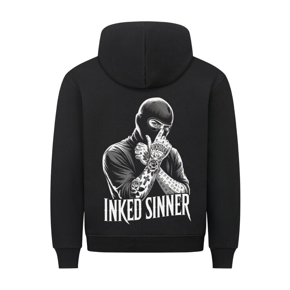 Inked Sinner - Backprint Hoodie Hoodie S Schwarz Tattoo Fashion von inked-mafia.de. Dieses Teil gehört in jeden Kleiderschrank eines inked-rebels! Finde ideale Geschenke für Tätowierte, Tattoofans oder Tätowierer.