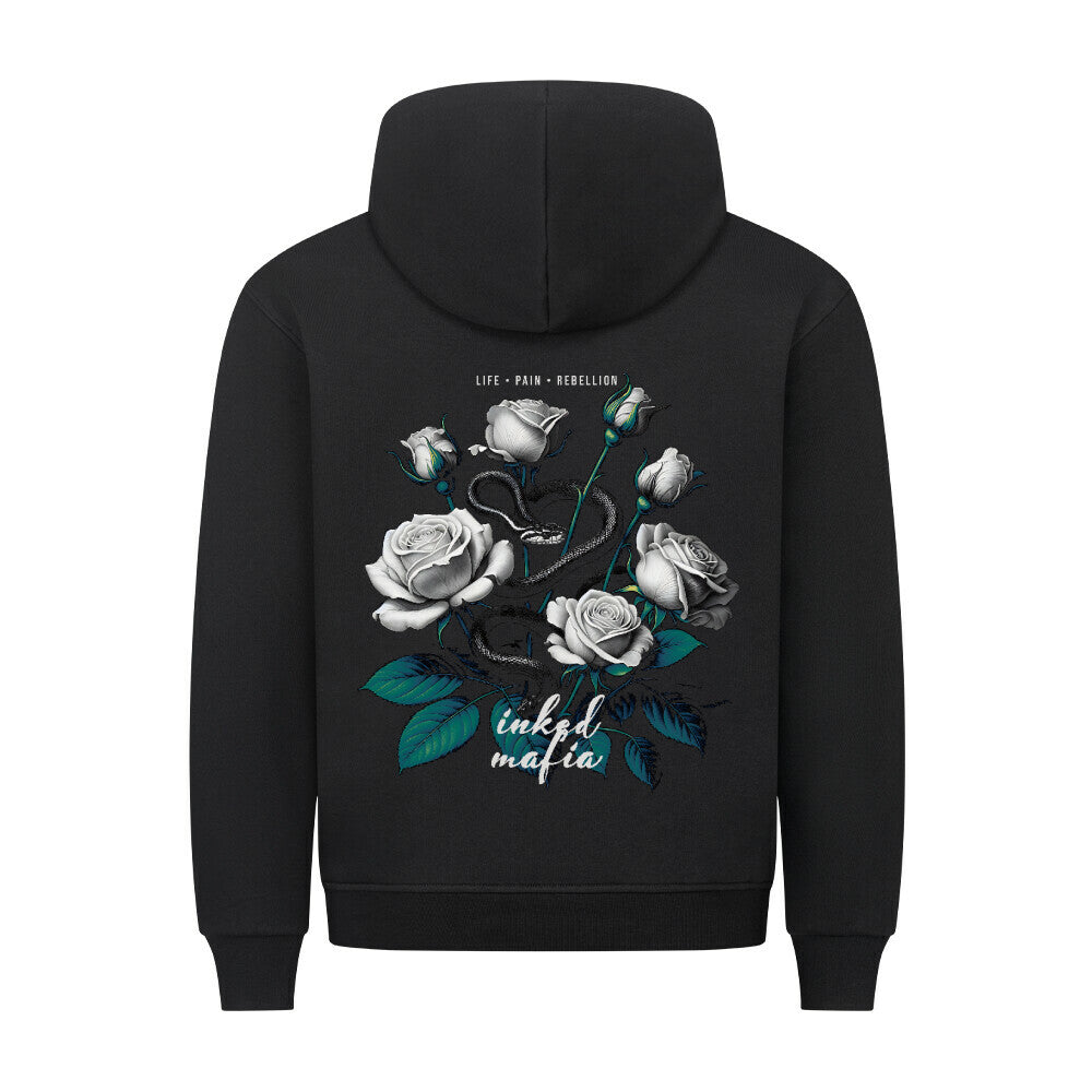 Rebellion - Backprint Hoodie Hoodie S Schwarz Tattoo Fashion von inked-mafia.de. Dieses Teil gehört in jeden Kleiderschrank eines inked-rebels! Finde ideale Geschenke für Tätowierte, Tattoofans oder Tätowierer.