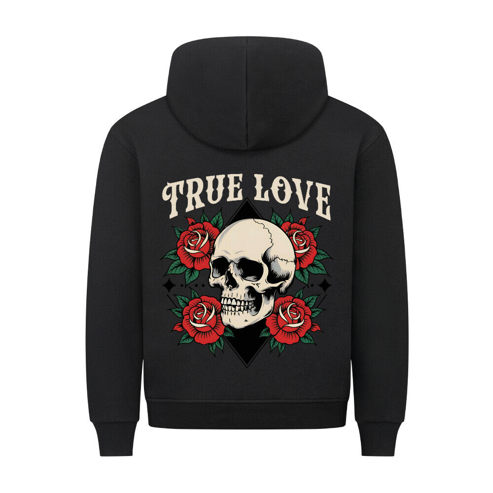 True Love - Backprint Hoodie Hoodie S Schwarz Tattoo Fashion von inked-mafia.de. Dieses Teil gehört in jeden Kleiderschrank eines inked-rebels! Finde ideale Geschenke für Tätowierte, Tattoofans oder Tätowierer.
