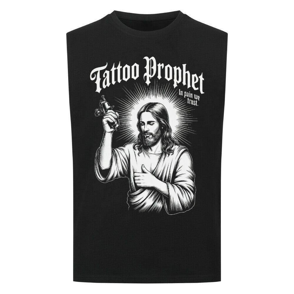Prophet - Sleeveless Oversized Shirt T-Shirt S Schwarz Tattoo Fashion von inked-mafia.de. Dieses Teil gehört in jeden Kleiderschrank eines inked-rebels! Finde ideale Geschenke für Tätowierte, Tattoofans oder Tätowierer.
