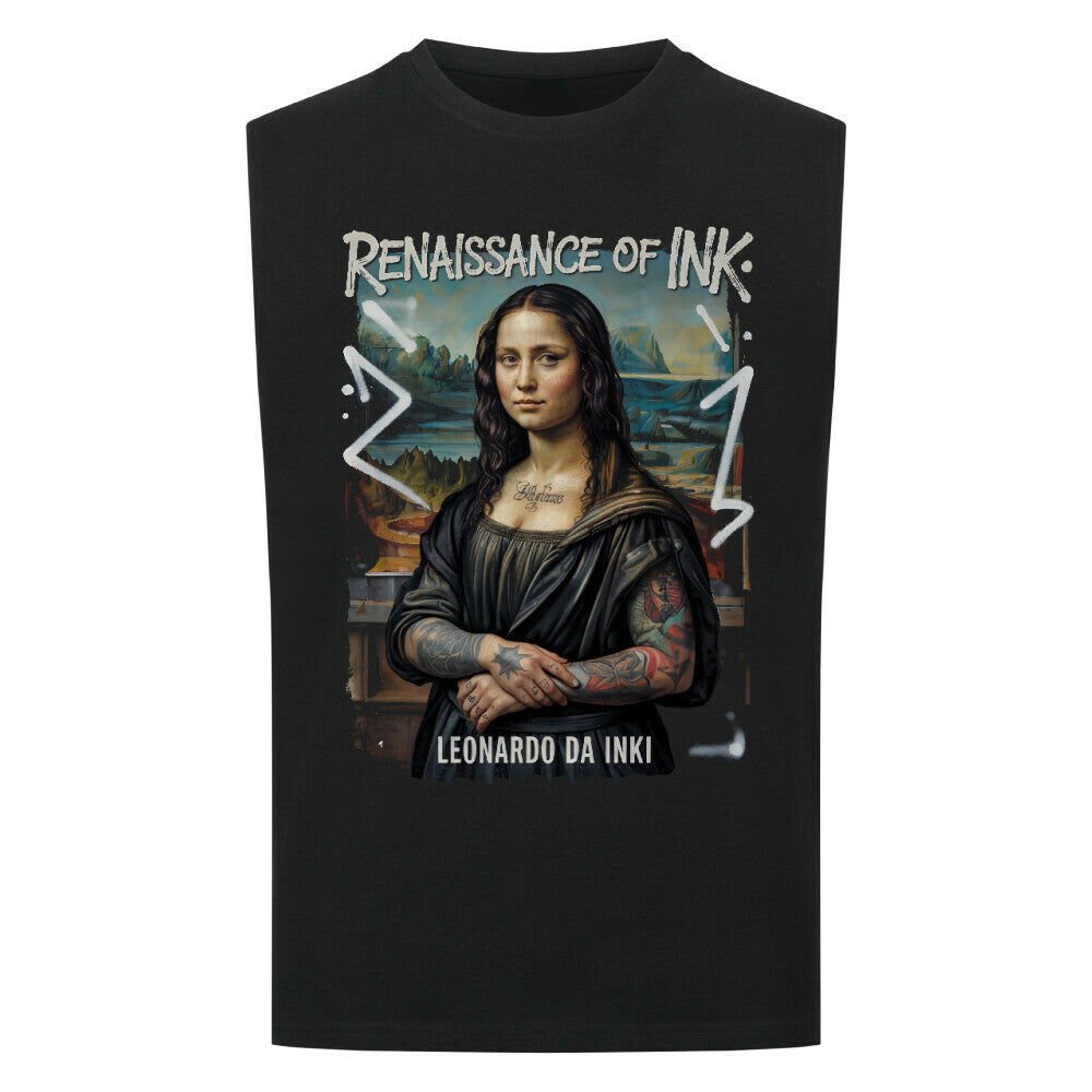 Renaissance of Ink - Sleeveless Oversized Shirt T-Shirt S Schwarz Tattoo Fashion von inked-mafia.de. Dieses Teil gehört in jeden Kleiderschrank eines inked-rebels! Finde ideale Geschenke für Tätowierte, Tattoofans oder Tätowierer.