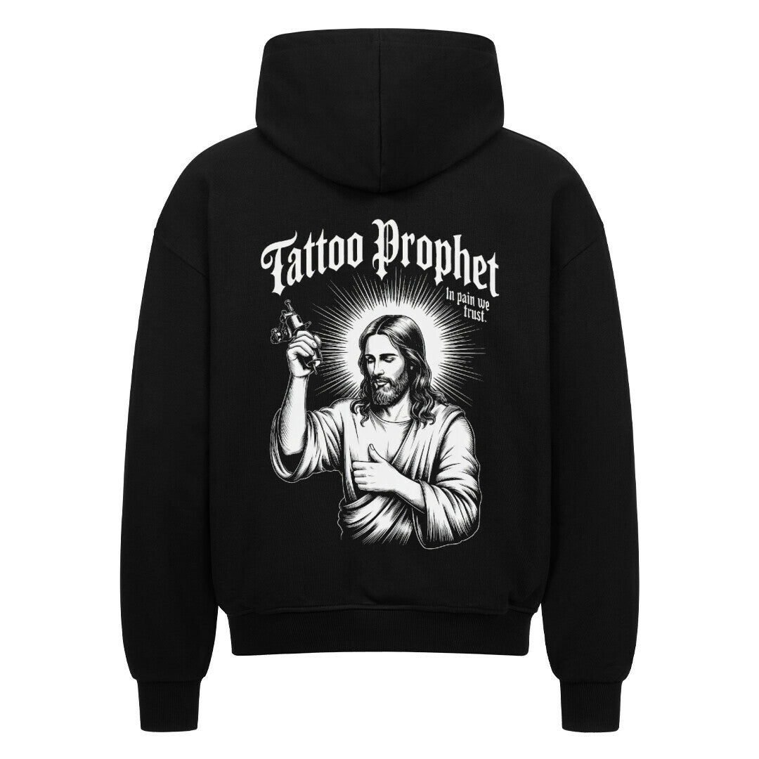 Prophet - Heavy Oversized Backprint Zipper Hoodie S Schwarz Tattoo Fashion von inked-mafia.de. Dieses Teil gehört in jeden Kleiderschrank eines inked-rebels! Finde ideale Geschenke für Tätowierte, Tattoofans oder Tätowierer.