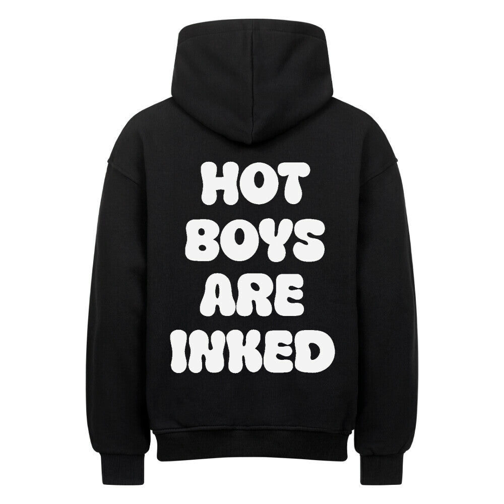 Hot Boys - Heavy Oversized Backprint Hoodie Hoodie XS Schwarz Tattoo Fashion von inked-mafia.de. Dieses Teil gehört in jeden Kleiderschrank eines inked-rebels! Finde ideale Geschenke für Tätowierte, Tattoofans oder Tätowierer.