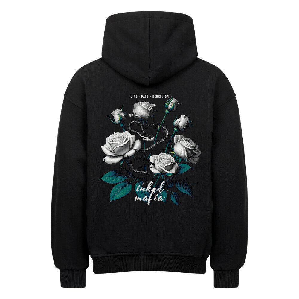 Rebellion - Heavy Oversized Backprint Hoodie Hoodie XS Schwarz Tattoo Fashion von inked-mafia.de. Dieses Teil gehört in jeden Kleiderschrank eines inked-rebels! Finde ideale Geschenke für Tätowierte, Tattoofans oder Tätowierer.