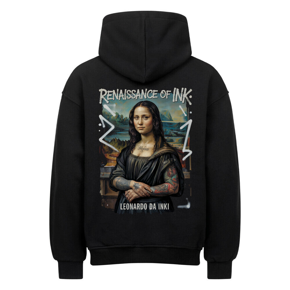 Renaissance of Ink - Heavy Oversized Backprint Hoodie Hoodie XS Schwarz Tattoo Fashion von inked-mafia.de. Dieses Teil gehört in jeden Kleiderschrank eines inked-rebels! Finde ideale Geschenke für Tätowierte, Tattoofans oder Tätowierer.