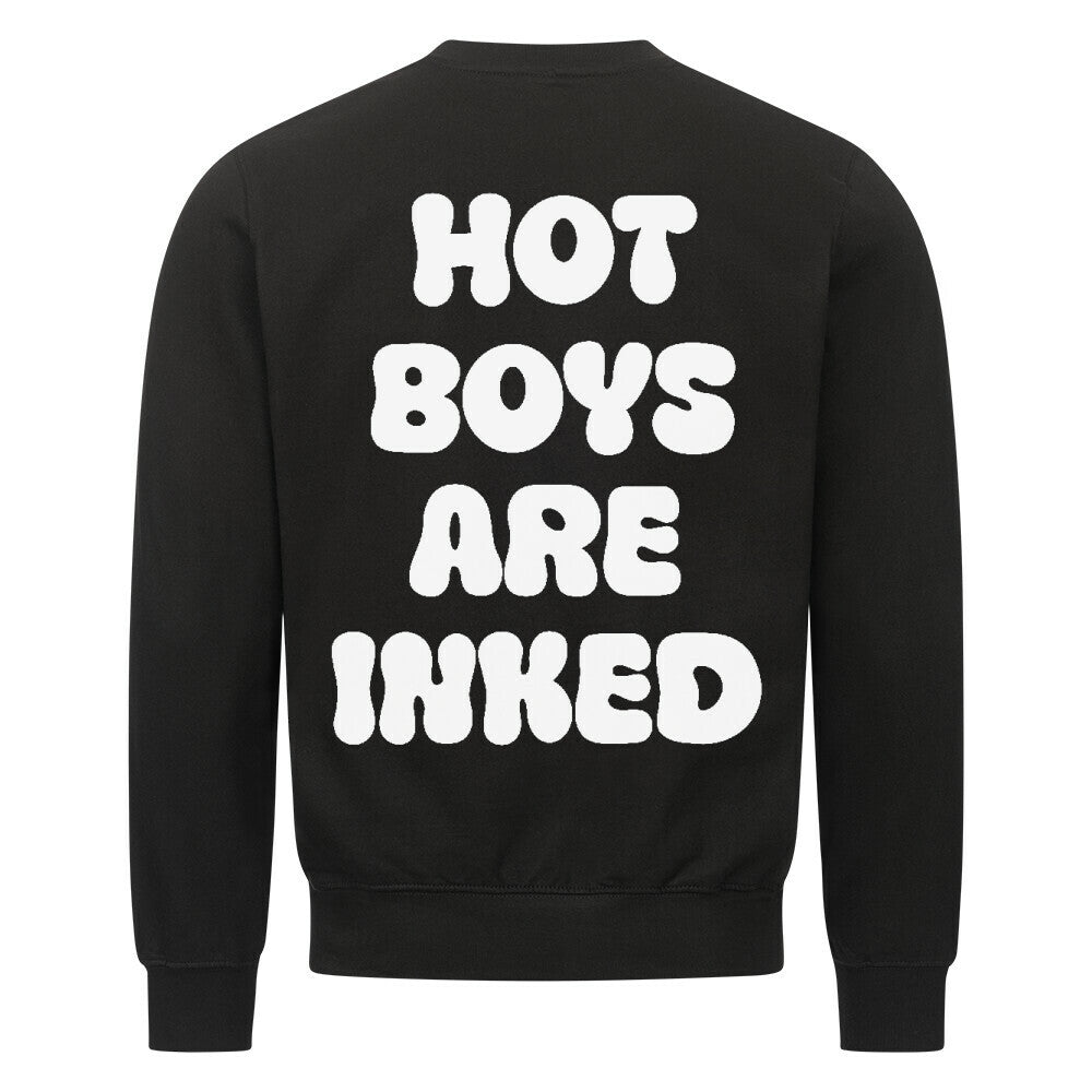 Hot Boys - Backprint Sweatshirt Sweatshirt S Schwarz Tattoo Fashion von inked-mafia.de. Dieses Teil gehört in jeden Kleiderschrank eines inked-rebels! Finde ideale Geschenke für Tätowierte, Tattoofans oder Tätowierer.