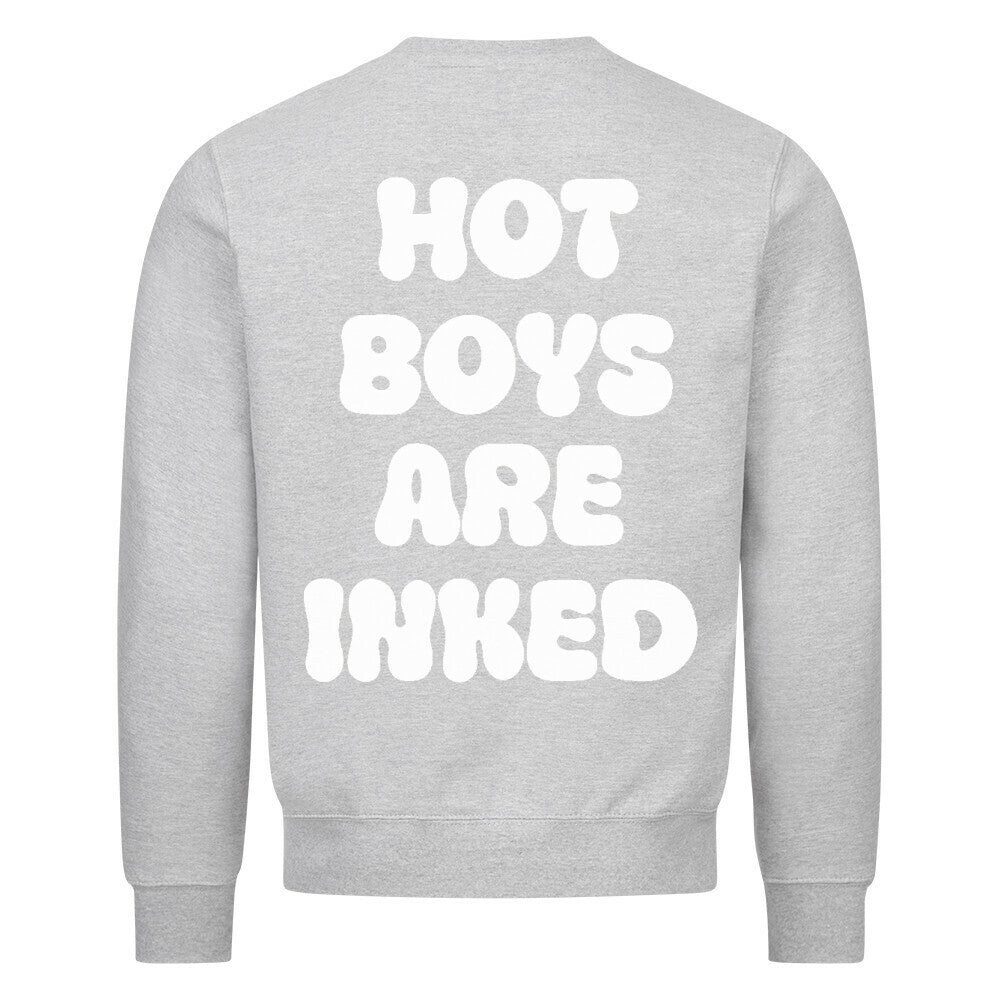 Hot Boys - Backprint Sweatshirt Sweatshirt S Grau Tattoo Fashion von inked-mafia.de. Dieses Teil gehört in jeden Kleiderschrank eines inked-rebels! Finde ideale Geschenke für Tätowierte, Tattoofans oder Tätowierer.