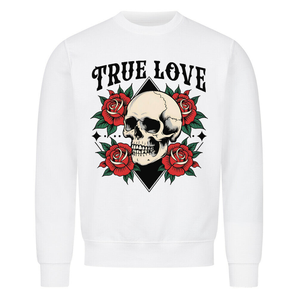 True Love - Sweatshirt Sweatshirt S Weiß Tattoo Fashion von inked-mafia.de. Dieses Teil gehört in jeden Kleiderschrank eines inked-rebels! Finde ideale Geschenke für Tätowierte, Tattoofans oder Tätowierer.