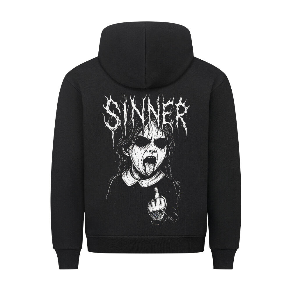 Sinner - Backprint Hoodie Hoodie S Schwarz Tattoo Fashion von inked-mafia.de. Dieses Teil gehört in jeden Kleiderschrank eines inked-rebels! Finde ideale Geschenke für Tätowierte, Tattoofans oder Tätowierer.