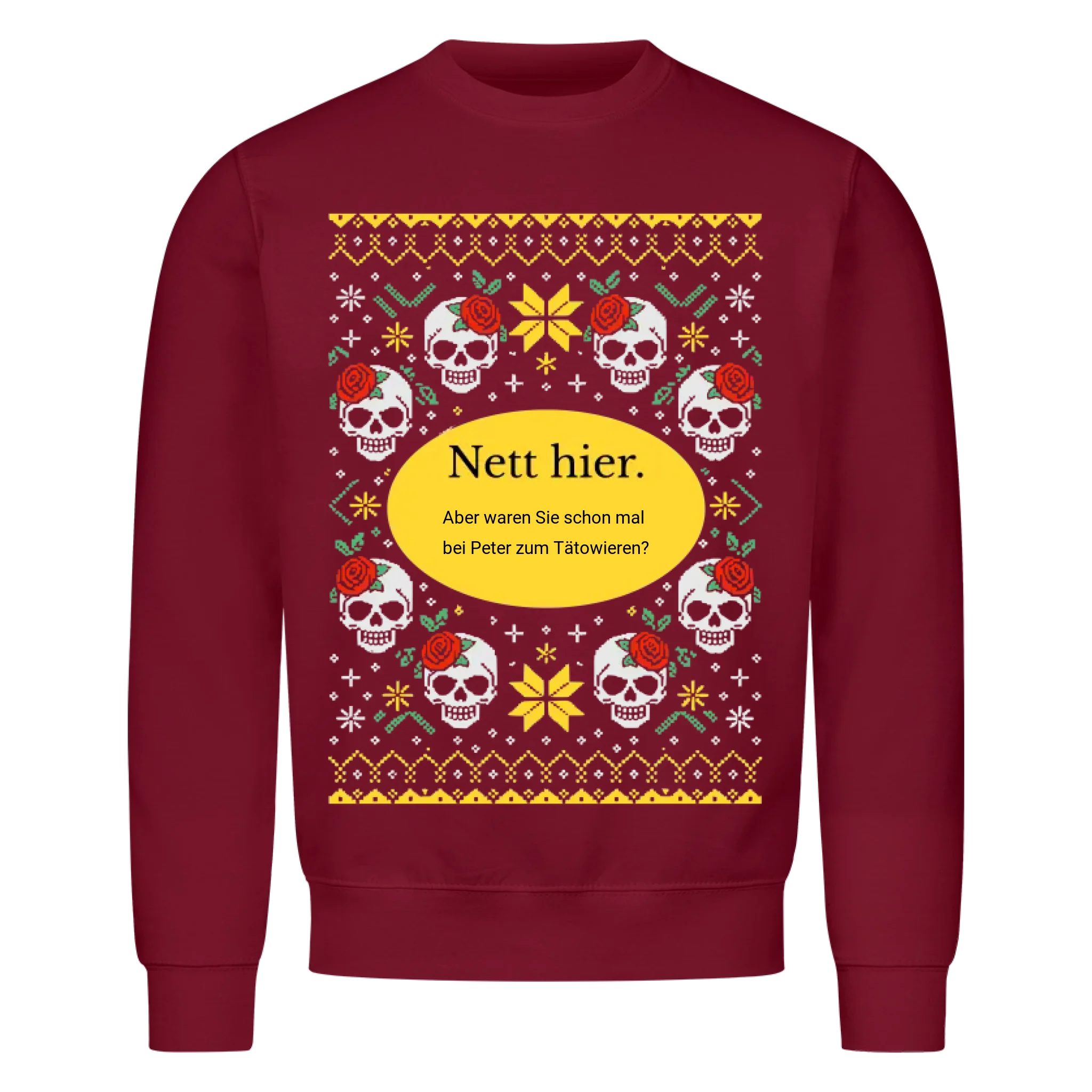 Nett hier - Unisex Weihnachtssweater (personalisierbar) Customizer Tattoo Fashion von inked-mafia.de. Dieses Teil gehört in jeden Kleiderschrank eines inked-rebels! Finde ideale Geschenke für Tätowierte, Tattoofans oder Tätowierer.