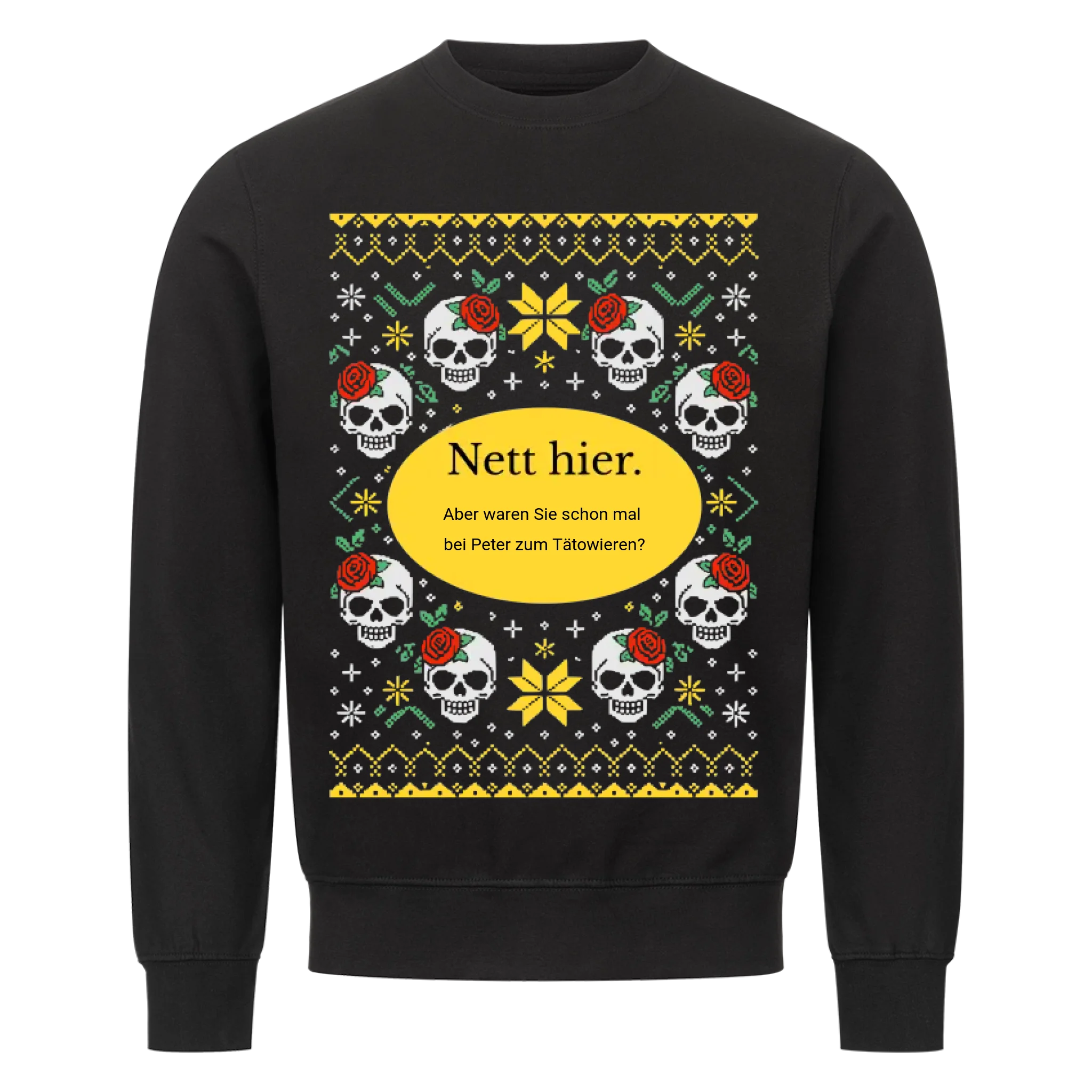 Nett hier - Unisex Weihnachtssweater (personalisierbar) Customizer Sweatshirt Schwarz S Tattoo Fashion von inked-mafia.de. Dieses Teil gehört in jeden Kleiderschrank eines inked-rebels! Finde ideale Geschenke für Tätowierte, Tattoofans oder Tätowierer.