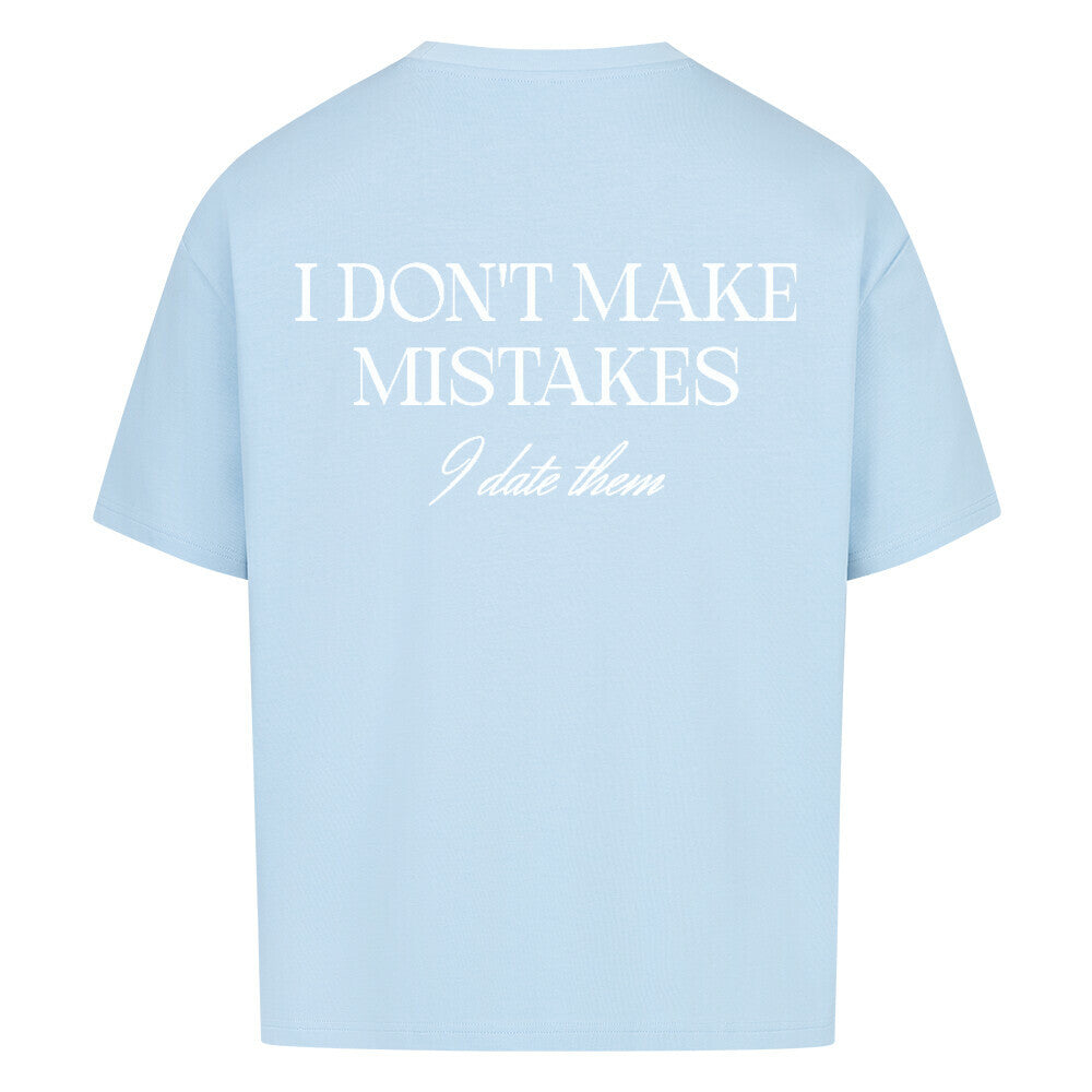 Mistakes - Heavy Oversized Backprint Shirt T-Shirt XS Hellblau Tattoo Fashion von inked-mafia.de. Dieses Teil gehört in jeden Kleiderschrank eines inked-rebels! Finde ideale Geschenke für Tätowierte, Tattoofans oder Tätowierer.