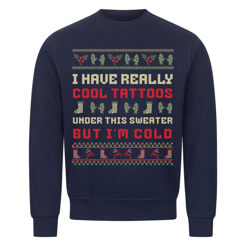 Cool Tattoos - Unisex Weihnachtssweater Sweatshirt S Navy Blue Tattoo Fashion von inked-mafia.de. Dieses Teil gehört in jeden Kleiderschrank eines inked-rebels! Finde ideale Geschenke für Tätowierte, Tattoofans oder Tätowierer.