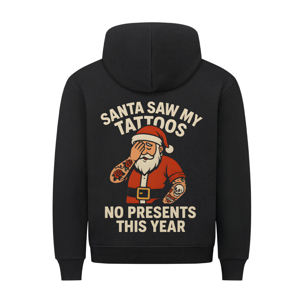 No Presents - Unisex Backprint Weihnachtshoodie Hoodie S Schwarz Tattoo Fashion von inked-mafia.de. Dieses Teil gehört in jeden Kleiderschrank eines inked-rebels! Finde ideale Geschenke für Tätowierte, Tattoofans oder Tätowierer.
