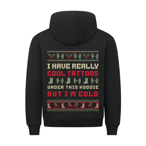 Cool Tattoos - Unisex Backprint Weihnachtshoodie Hoodie S Schwarz Tattoo Fashion von inked-mafia.de. Dieses Teil gehört in jeden Kleiderschrank eines inked-rebels! Finde ideale Geschenke für Tätowierte, Tattoofans oder Tätowierer.