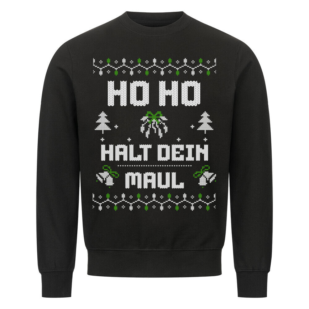 Ho Ho - Unisex Weihnachtssweater Sweatshirt S Schwarz Tattoo Fashion von inked-mafia.de. Dieses Teil gehört in jeden Kleiderschrank eines inked-rebels! Finde ideale Geschenke für Tätowierte, Tattoofans oder Tätowierer.