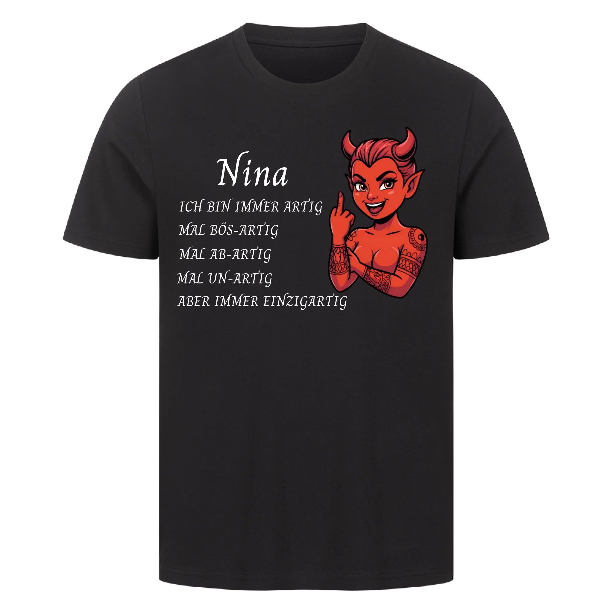 Artig - Premium Shirt (personalisierbar) Customizer Premium Shirt Schwarz S Tattoo Fashion von inked-mafia.de. Dieses Teil gehört in jeden Kleiderschrank eines inked-rebels! Finde ideale Geschenke für Tätowierte, Tattoofans oder Tätowierer.