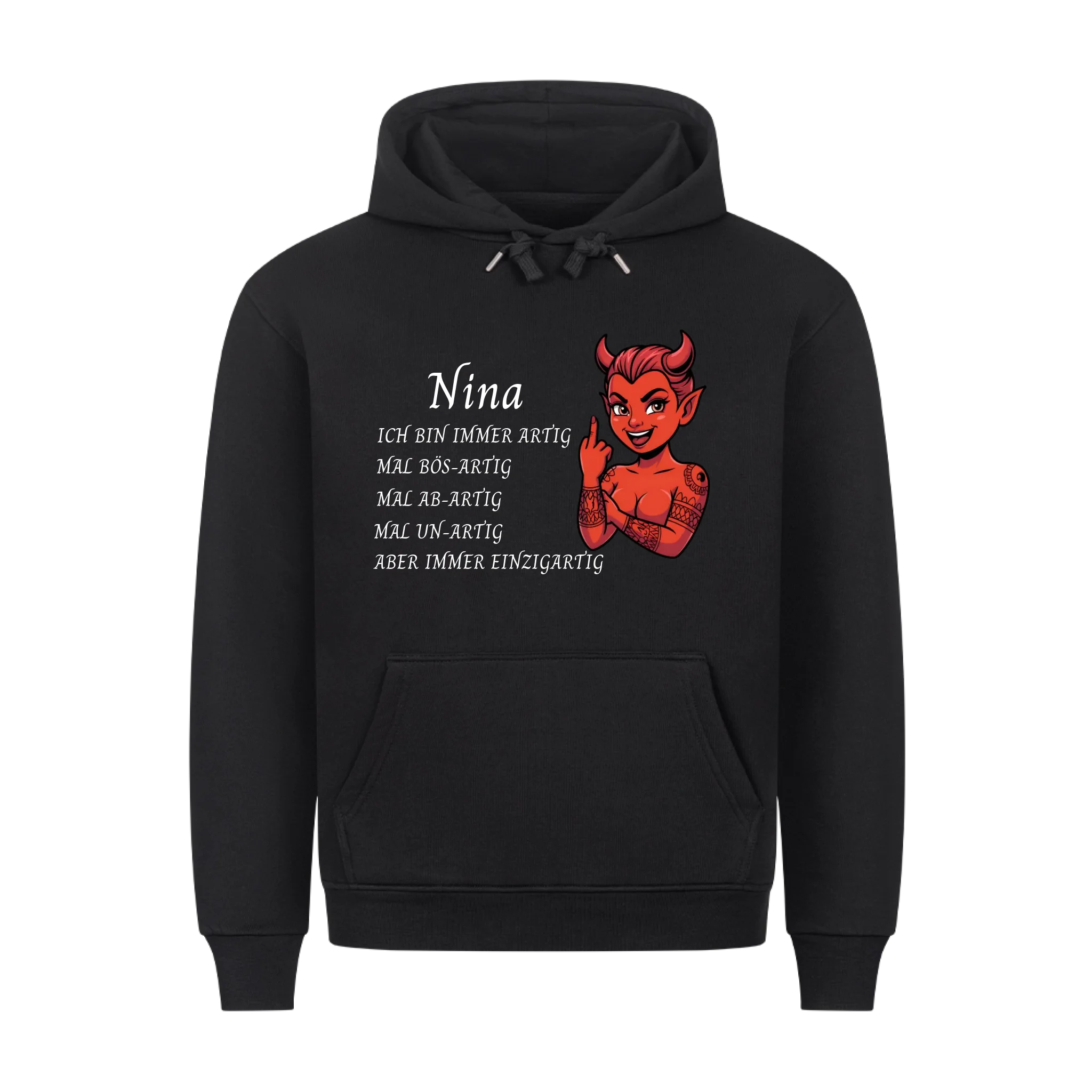 Artig - Hoodie (personalisierbar) Customizer Hoodie Schwarz S Tattoo Fashion von inked-mafia.de. Dieses Teil gehört in jeden Kleiderschrank eines inked-rebels! Finde ideale Geschenke für Tätowierte, Tattoofans oder Tätowierer.