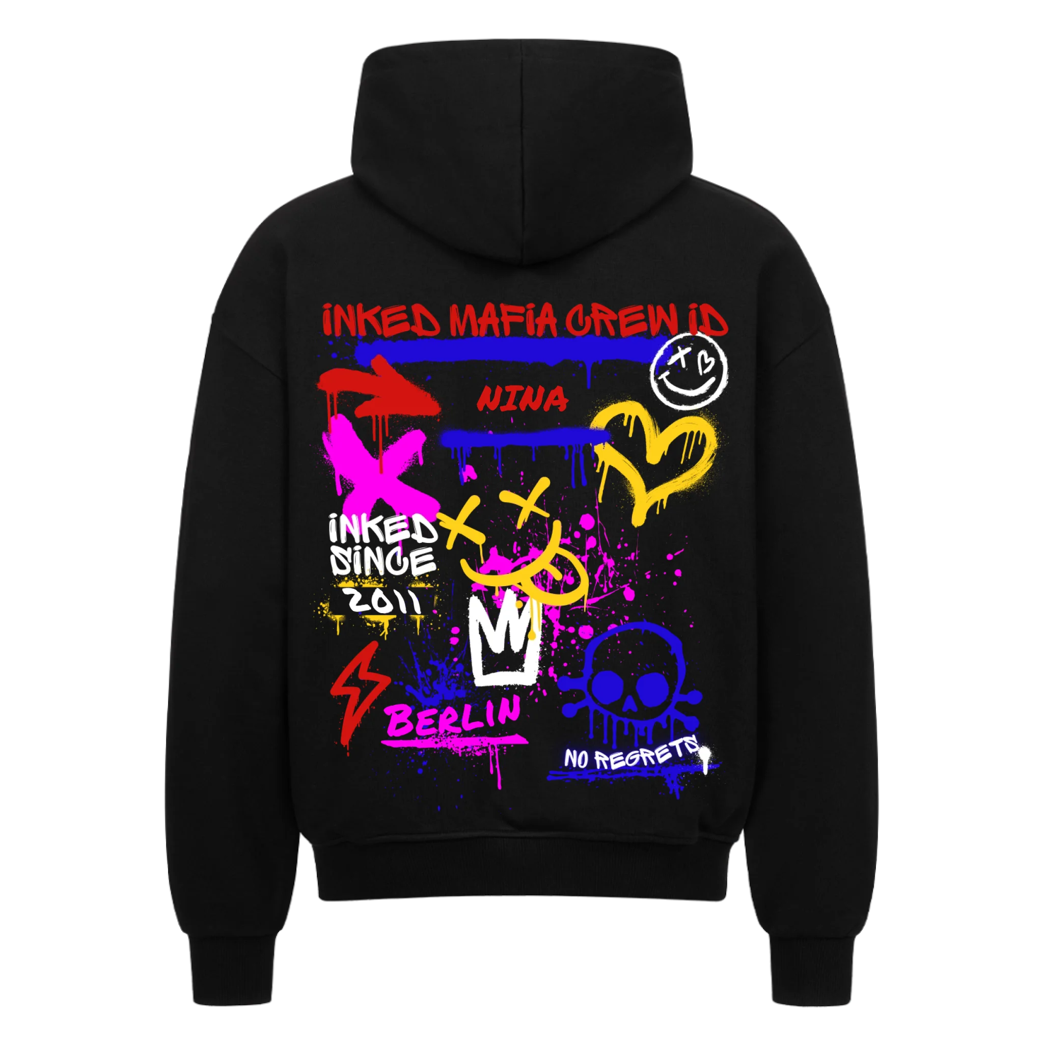 Crew-ID - Heavy Oversized Backprint Zipper (personalisierbar) Customizer Heavy Oversized Zipper Schwarz S Tattoo Fashion von inked-mafia.de. Dieses Teil gehört in jeden Kleiderschrank eines inked-rebels! Finde ideale Geschenke für Tätowierte, Tattoofans oder Tätowierer.