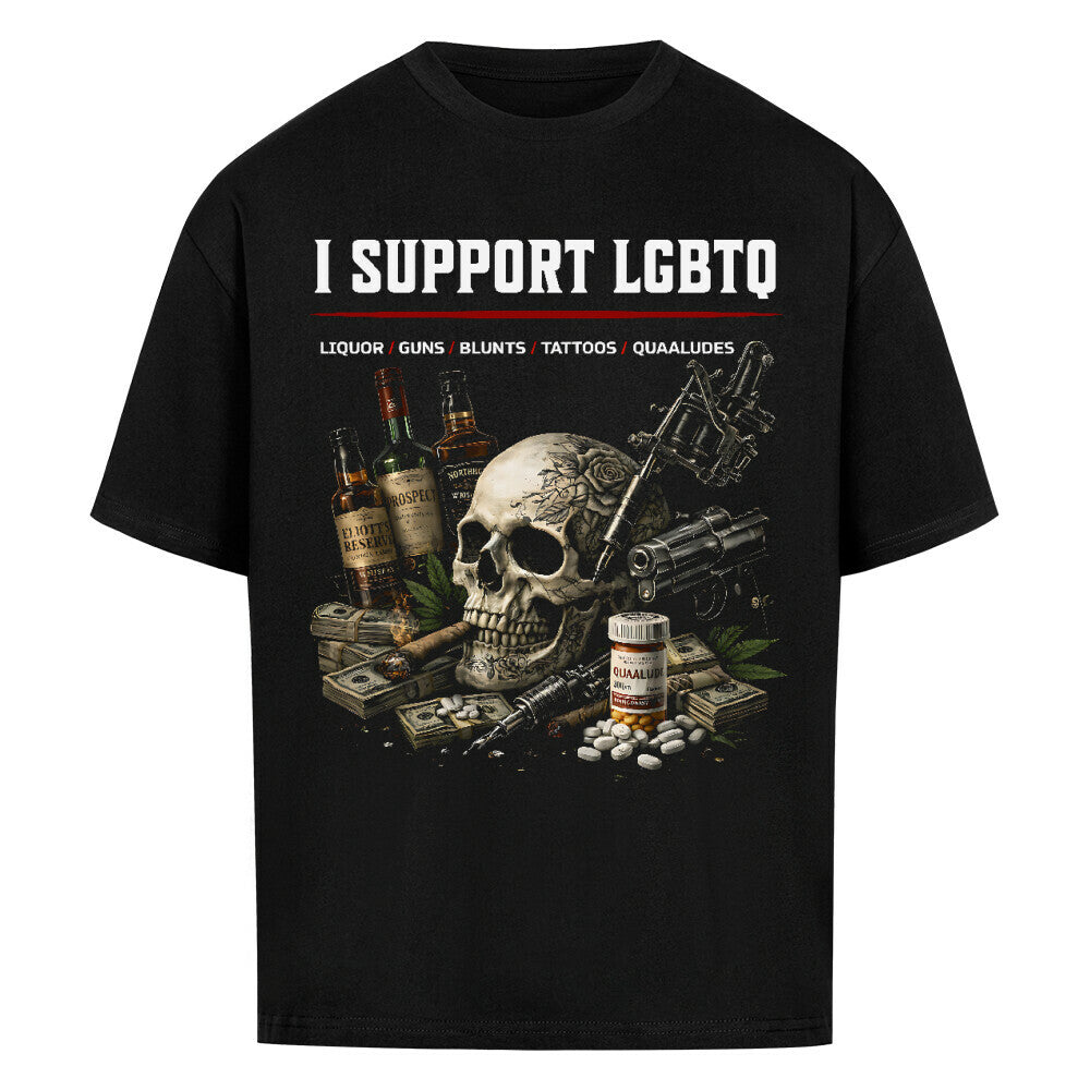 LGBTQ - Heavy Oversized Shirt T-Shirt XS Schwarz Tattoo Fashion von inked-mafia.de. Dieses Teil gehört in jeden Kleiderschrank eines inked-rebels! Finde ideale Geschenke für Tätowierte, Tattoofans oder Tätowierer.