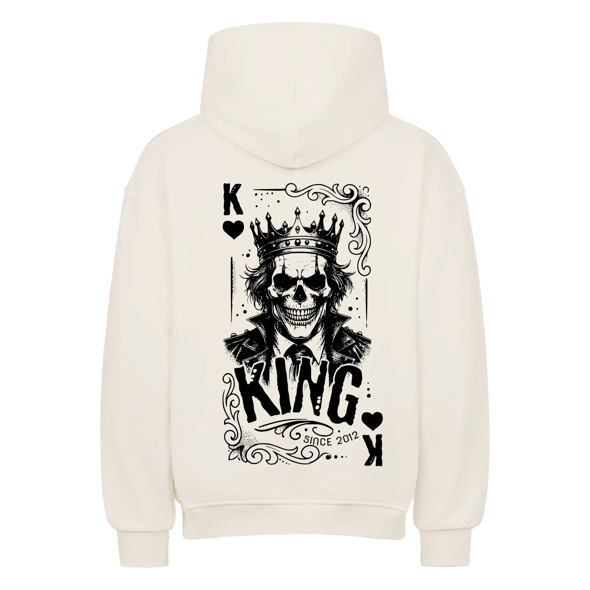 King - Heavy Oversized Backprint Hoodie (personalisierbar) Customizer VACANCY Oversized Hoodie Beige XS Tattoo Fashion von inked-mafia.de. Dieses Teil gehört in jeden Kleiderschrank eines inked-rebels! Finde ideale Geschenke für Tätowierte, Tattoofans oder Tätowierer.