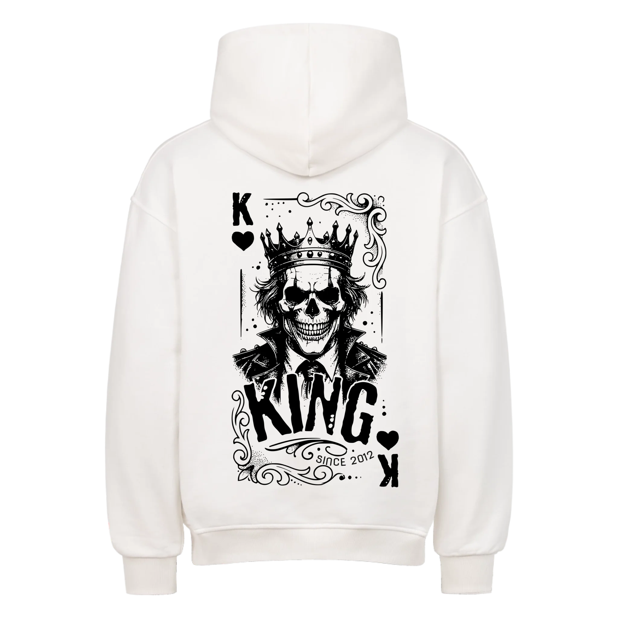 King - Heavy Oversized Backprint Hoodie (personalisierbar) Customizer VACANCY Oversized Hoodie Weiß XS Tattoo Fashion von inked-mafia.de. Dieses Teil gehört in jeden Kleiderschrank eines inked-rebels! Finde ideale Geschenke für Tätowierte, Tattoofans oder Tätowierer.