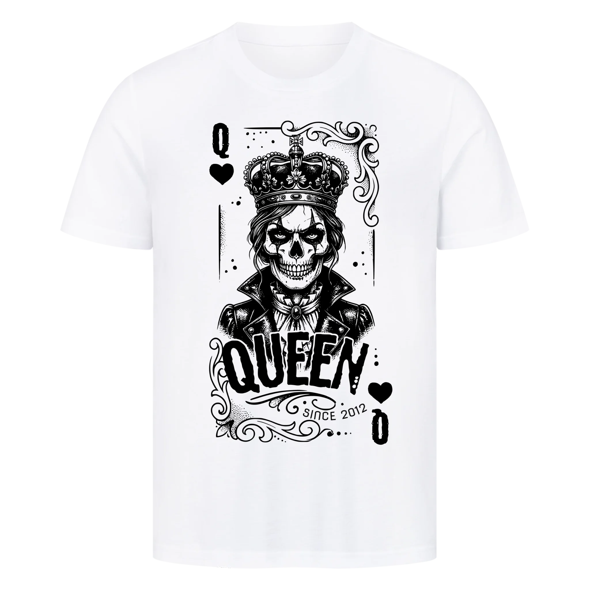 Queen - Premium Shirt (personalisierbar) Customizer Premium Shirt Weiß S Tattoo Fashion von inked-mafia.de. Dieses Teil gehört in jeden Kleiderschrank eines inked-rebels! Finde ideale Geschenke für Tätowierte, Tattoofans oder Tätowierer.