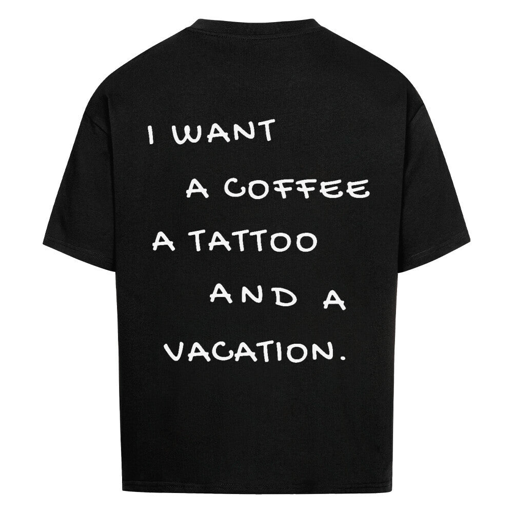 Vacation - Heavy Oversized Backprint Shirt T-Shirt XS Schwarz Tattoo Fashion von inked-mafia.de. Dieses Teil gehört in jeden Kleiderschrank eines inked-rebels! Finde ideale Geschenke für Tätowierte, Tattoofans oder Tätowierer.