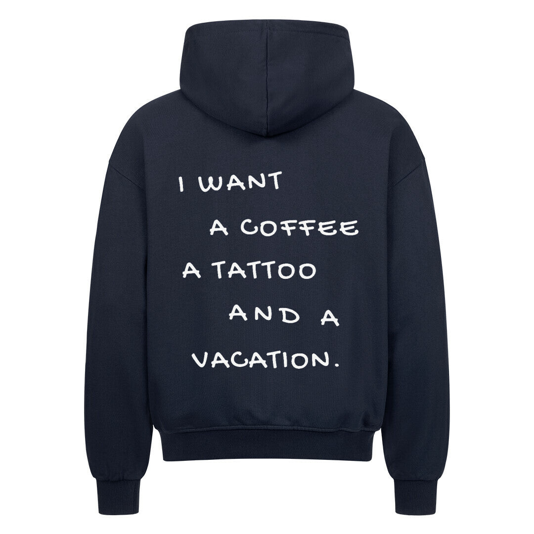 Vacation - Heavy Oversized Backprint Zipper Hoodie S French Navy Tattoo Fashion von inked-mafia.de. Dieses Teil gehört in jeden Kleiderschrank eines inked-rebels! Finde ideale Geschenke für Tätowierte, Tattoofans oder Tätowierer.