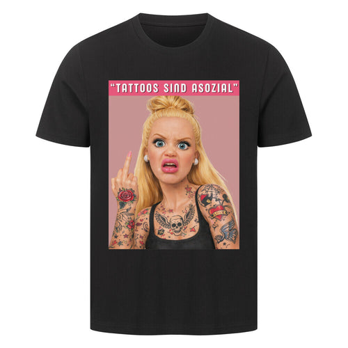 Asozial - Premium Shirt T-Shirt S Schwarz Tattoo Fashion von inked-mafia.de. Dieses Teil gehört in jeden Kleiderschrank eines inked-rebels! Finde ideale Geschenke für Tätowierte, Tattoofans oder Tätowierer.