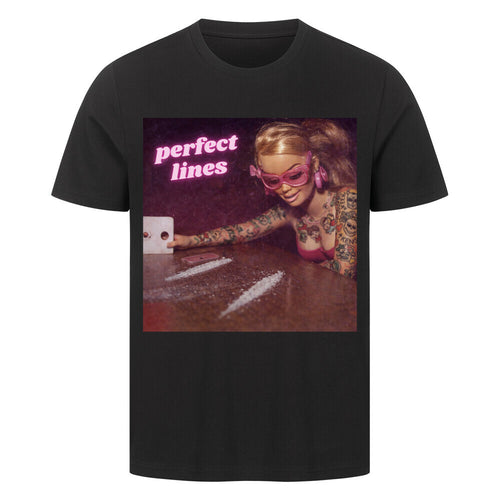 Perfect Lines - Premium Shirt T-Shirt S Schwarz Tattoo Fashion von inked-mafia.de. Dieses Teil gehört in jeden Kleiderschrank eines inked-rebels! Finde ideale Geschenke für Tätowierte, Tattoofans oder Tätowierer.