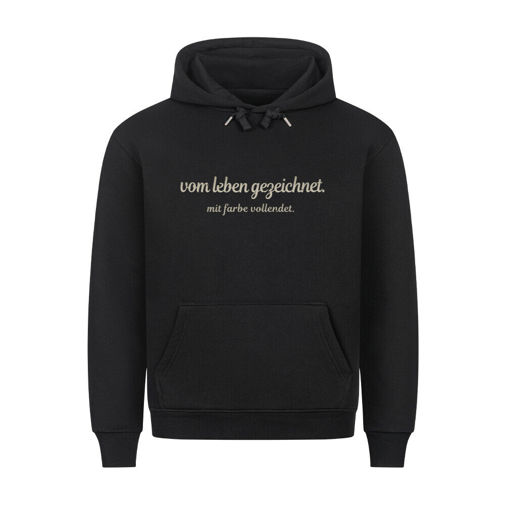 vom leben gezeichnet. - Hoodie Hoodie S Schwarz Tattoo Fashion von inked-mafia.de. Dieses Teil gehört in jeden Kleiderschrank eines inked-rebels! Finde ideale Geschenke für Tätowierte, Tattoofans oder Tätowierer.