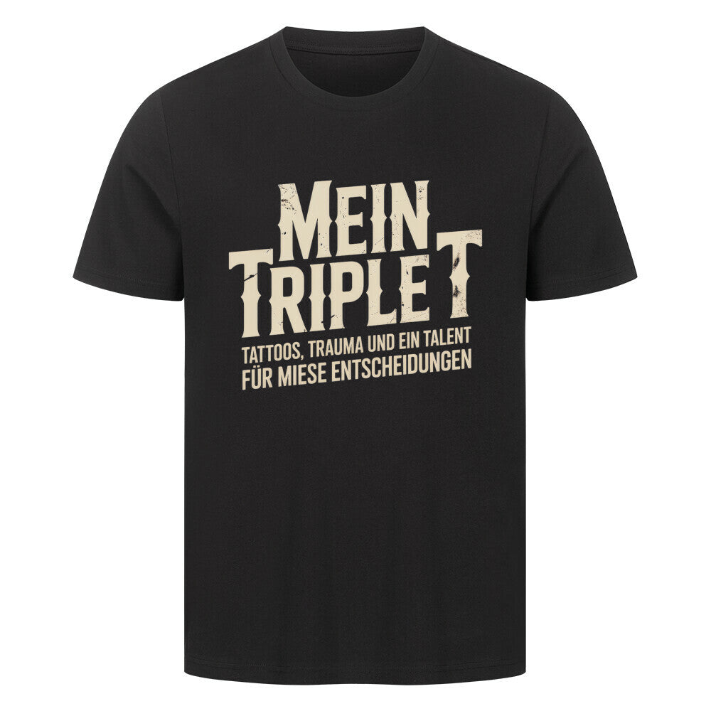 Triple T - Premium Shirt T-Shirt S Schwarz Tattoo Fashion von inked-mafia.de. Dieses Teil gehört in jeden Kleiderschrank eines inked-rebels! Finde ideale Geschenke für Tätowierte, Tattoofans oder Tätowierer.