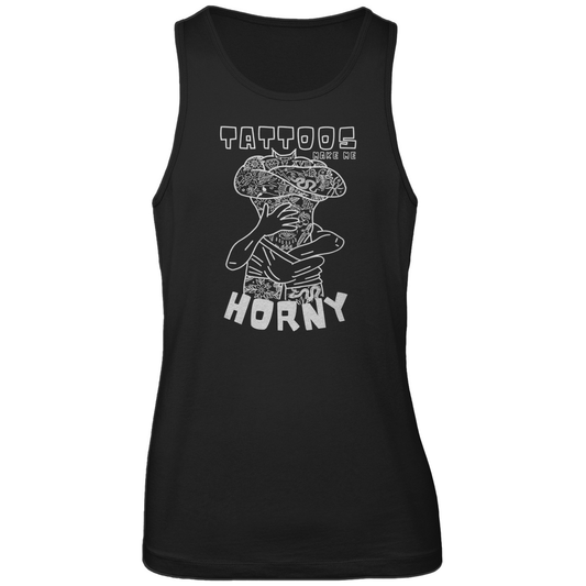 Horny - Herren Tank Top Clothes  Schwarz S  Tattoo Fashion von inked-mafia.de. Dieses Teil gehört in jeden Kleiderschrank eines inked-rebels! Finde ideale Geschenke für Tätowierte, Tattoofans oder Tätowierer.