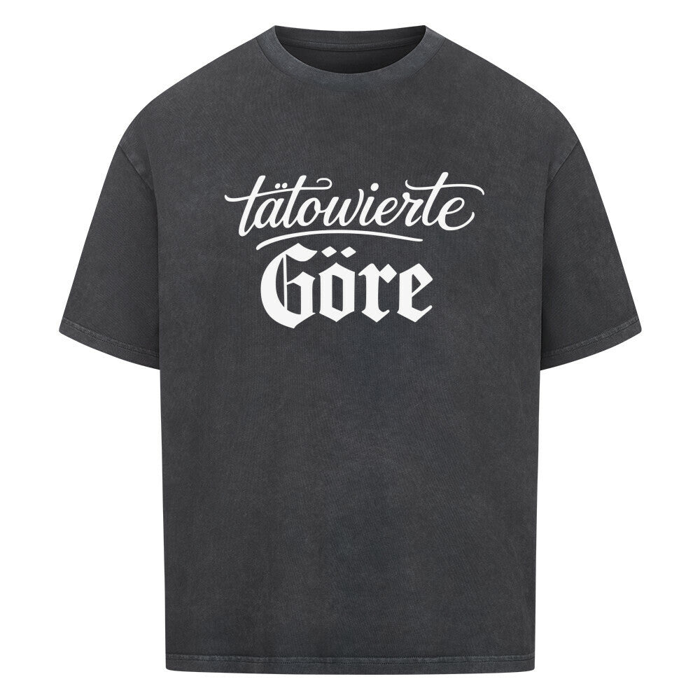 Göre - Heavy Oversized Shirt T-Shirt XS Washed Black Tattoo Fashion von inked-mafia.de. Dieses Teil gehört in jeden Kleiderschrank eines inked-rebels! Finde ideale Geschenke für Tätowierte, Tattoofans oder Tätowierer.