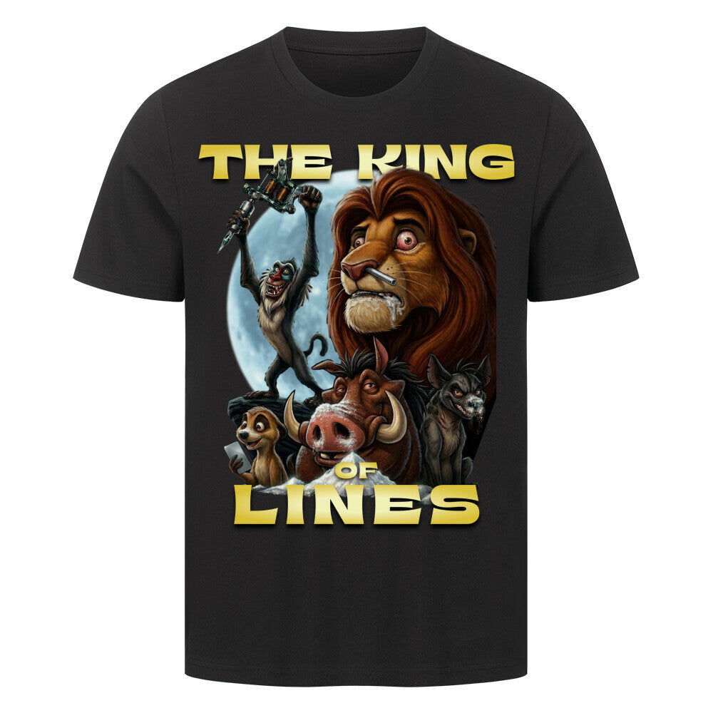 King of Lines - Premium Shirt T-Shirt S Schwarz Tattoo Fashion von inked-mafia.de. Dieses Teil gehört in jeden Kleiderschrank eines inked-rebels! Finde ideale Geschenke für Tätowierte, Tattoofans oder Tätowierer.