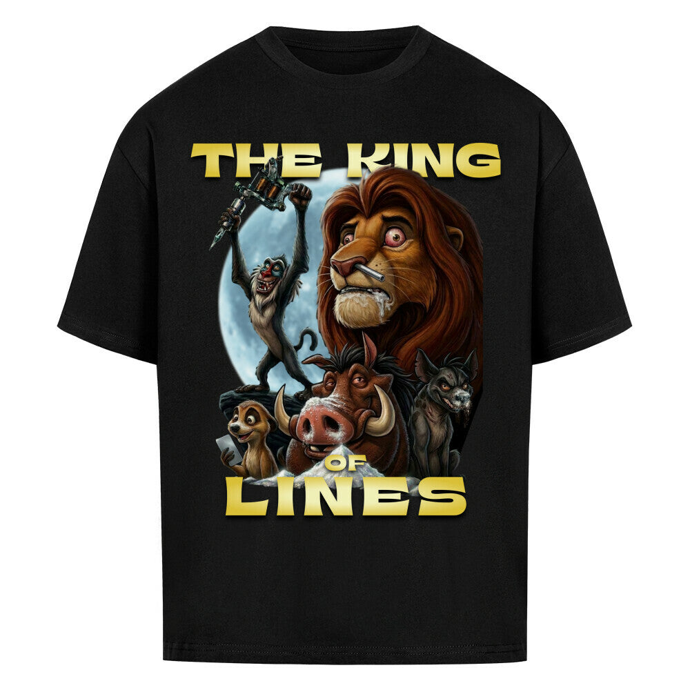 King of Lines - Heavy Oversized Shirt T-Shirt XS Schwarz Tattoo Fashion von inked-mafia.de. Dieses Teil gehört in jeden Kleiderschrank eines inked-rebels! Finde ideale Geschenke für Tätowierte, Tattoofans oder Tätowierer.