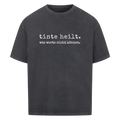 tinte heilt. - Heavy Oversized Shirt (personalisierbar) Customizer Heavy Oversized Shirt Washed Black XS Tattoo Fashion von inked-mafia.de. Dieses Teil gehört in jeden Kleiderschrank eines inked-rebels! Finde ideale Geschenke für Tätowierte, Tattoofans oder Tätowierer.