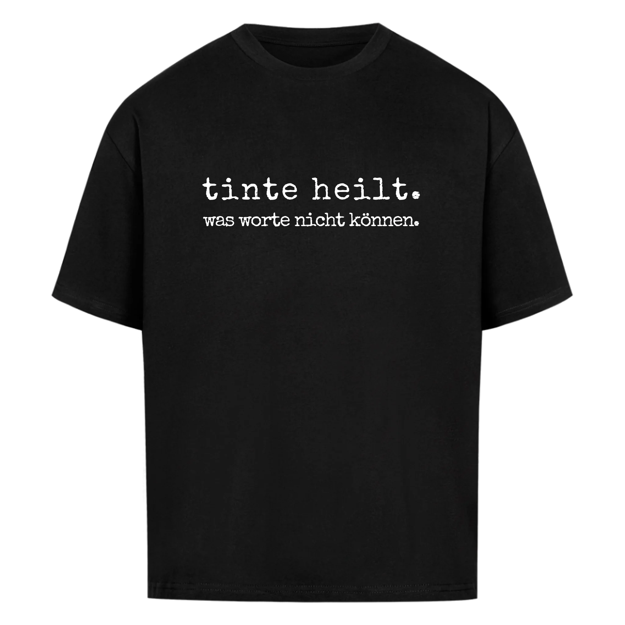 tinte heilt. - Heavy Oversized Shirt (personalisierbar) Customizer Heavy Oversized Shirt Schwarz XS Tattoo Fashion von inked-mafia.de. Dieses Teil gehört in jeden Kleiderschrank eines inked-rebels! Finde ideale Geschenke für Tätowierte, Tattoofans oder Tätowierer.