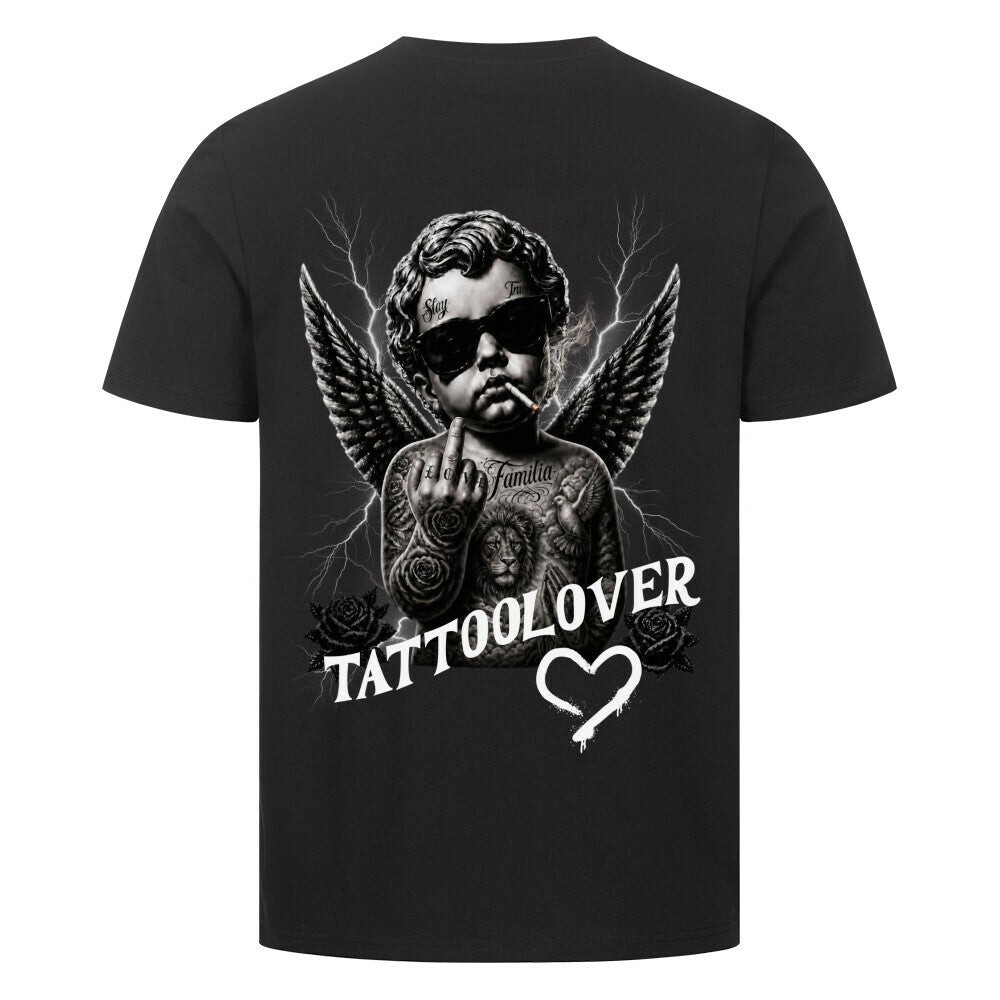 Tattoolover - Premium Backprint Shirt T-Shirt S Schwarz Tattoo Fashion von inked-mafia.de. Dieses Teil gehört in jeden Kleiderschrank eines inked-rebels! Finde ideale Geschenke für Tätowierte, Tattoofans oder Tätowierer.