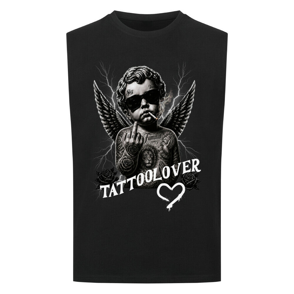 Tattoolover - Sleeveless Oversized Shirt T-Shirt S Schwarz Tattoo Fashion von inked-mafia.de. Dieses Teil gehört in jeden Kleiderschrank eines inked-rebels! Finde ideale Geschenke für Tätowierte, Tattoofans oder Tätowierer.