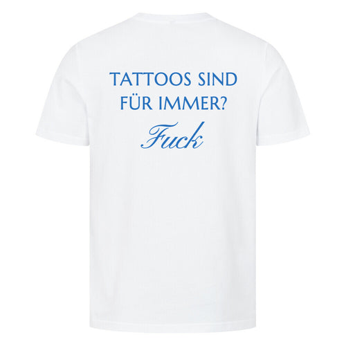 Fuck - Premium Backprint Shirt T-Shirt S Weiß Tattoo Fashion von inked-mafia.de. Dieses Teil gehört in jeden Kleiderschrank eines inked-rebels! Finde ideale Geschenke für Tätowierte, Tattoofans oder Tätowierer.