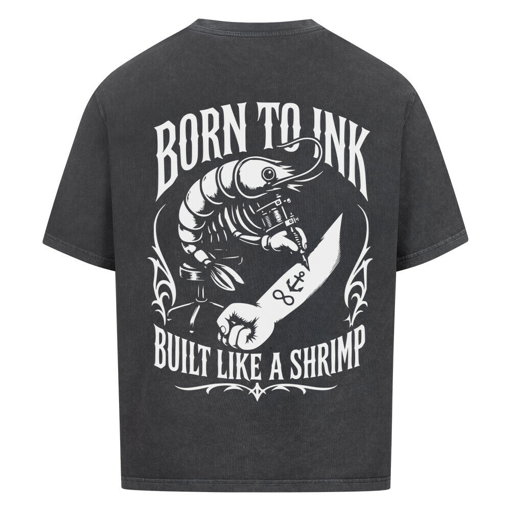 Shrimp - Heavy Oversized Backprint Shirt T-Shirt XS Washed Black Tattoo Fashion von inked-mafia.de. Dieses Teil gehört in jeden Kleiderschrank eines inked-rebels! Finde ideale Geschenke für Tätowierte, Tattoofans oder Tätowierer.