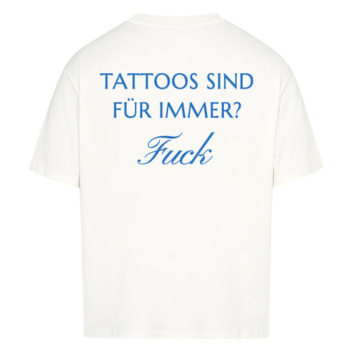 Fuck - Heavy Oversized Backprint Shirt T-Shirt XS Weiß Tattoo Fashion von inked-mafia.de. Dieses Teil gehört in jeden Kleiderschrank eines inked-rebels! Finde ideale Geschenke für Tätowierte, Tattoofans oder Tätowierer.