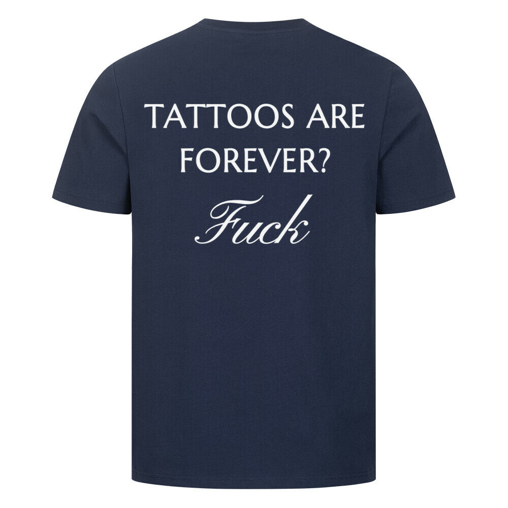 Fuck - Premium Backprint Shirt T-Shirt S Navy Blue Tattoo Fashion von inked-mafia.de. Dieses Teil gehört in jeden Kleiderschrank eines inked-rebels! Finde ideale Geschenke für Tätowierte, Tattoofans oder Tätowierer.