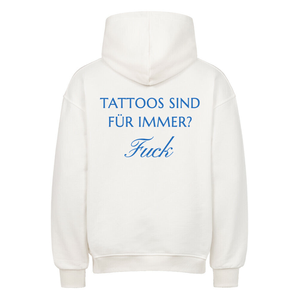 Fuck - Heavy Oversized Backprint Hoodie Hoodie XS Weiß Tattoo Fashion von inked-mafia.de. Dieses Teil gehört in jeden Kleiderschrank eines inked-rebels! Finde ideale Geschenke für Tätowierte, Tattoofans oder Tätowierer.